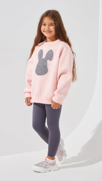 Світшот з принтом для дівчинки First Kids M-201 116 см Рожевий  Фото №0