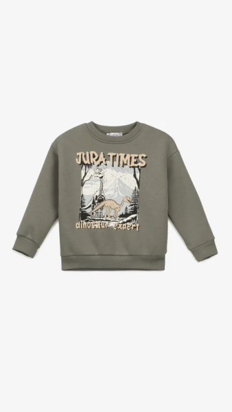 Світшот з принтом для хлопчика First Kids M-186 92 см Хакі  Фото №0