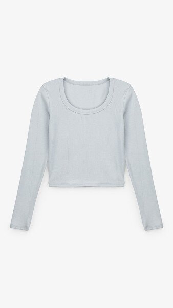 Купити Топ однотонний жіночий Bclothing 8854 M Блакитний Артикул: 2000999178641 Фото №7