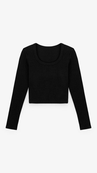 Купити Топ однотонний жіночий Bclothing 8854 L Чорний Артикул: 2000999178672 Фото №7
