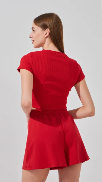 Купить Топ однотонный женский LAWA WBC02309 XS Красный Артикул: 2000999187490 Фото №6