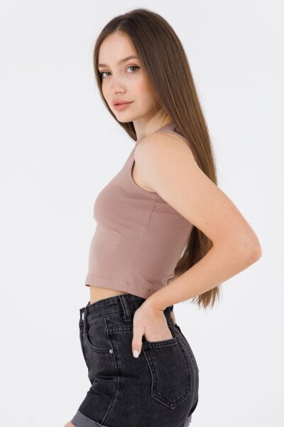 Купить Топ однотонный женский LAWA WBC02380 XS Мокко Артикул: 2000990560148 Фото №3