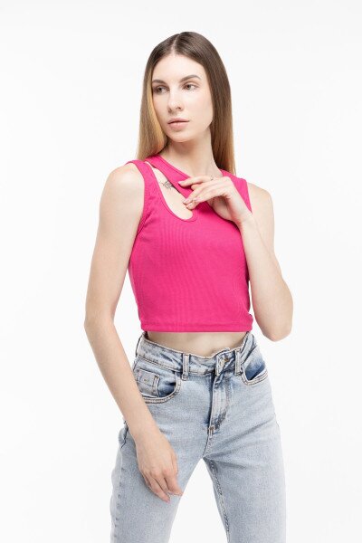 Купить Топ однотонный женский LAWA CTM WTC02317 XL Малиновый Артикул: 2000989893837 Фото №1