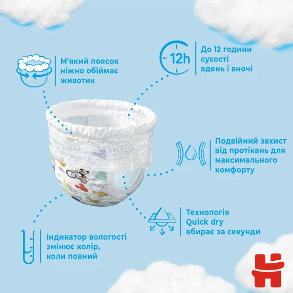 Трусики-подгузники Huggies Pants 4 Jumbo 4(9-14)36 2558141 9-14 кг для мальчиков 36 шт. (5029053564265)  Фото №11