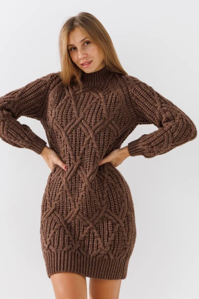 Туника однотонная женская 7014 One Size Коричневый  Фото №0