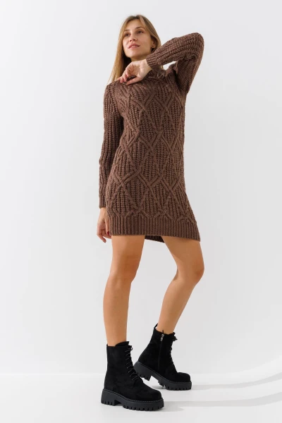 Туника однотонная женская 7014 One Size Коричневый  Фото №1