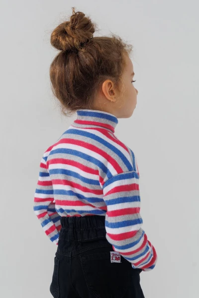 Водолазка з візерунком дитяча Happy Kids 4480 116 см Синій (2000990608277W)  Фото №2