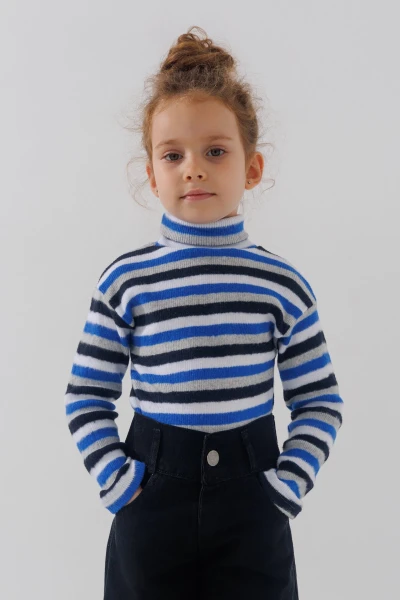 Водолазка з візерунком дитяча Happy Kids 4480 110 см Темно-синій (2000989896548W)  Фото №0