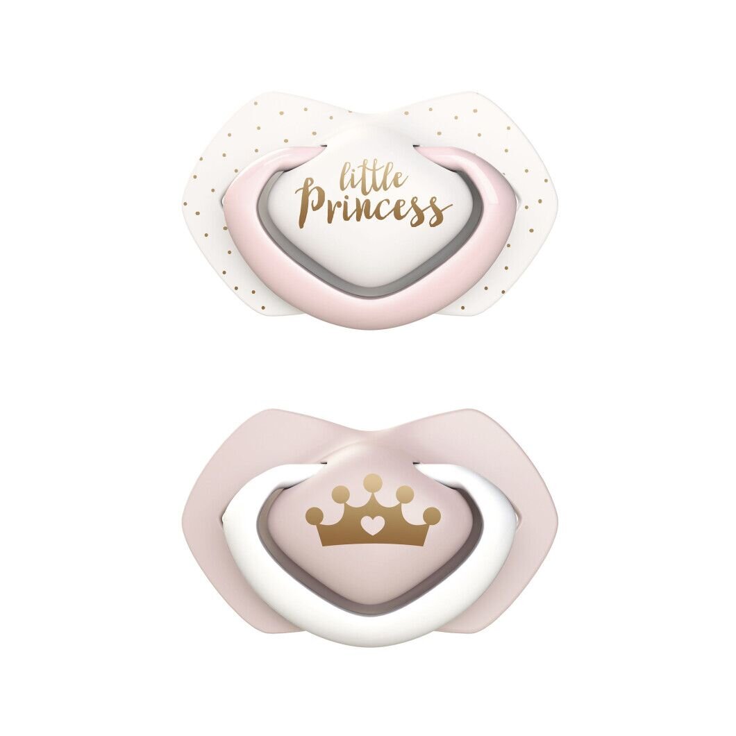 Пустышка силиконовая симметричная 0-6 мес ROYAL BABY 2 шт. - розовая 22 / 650_pin (2000904383016)  Фото №0