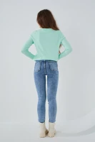 Джинсы Slim Fit женские On me 2910 baza 34 Синий (2000989542155D)  Фото №2