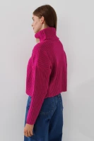 Джемпер однотонний жіночий Femme 1013 One Size Малиновий (2000989871088W)  Фото №2
