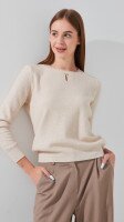 Джемпер однотонный женский 303 One Size Бежевый