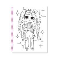 Набор для творчества серия «COLORING FUN» раскраска с карандашами на пружине «Для девочек» Апельсин НТ-39-01 Разноцветный  Фото №0