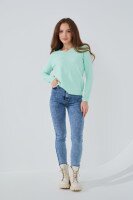 Джинси Slim Fit жіночі On me 2910 baza 32 Синій (2000989542148D)  Фото №0