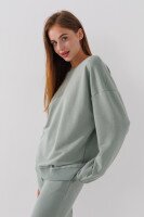 Свитшот однотонный женский On me Onme-02 baza L Оливковый (2000990035226D)  Фото №1