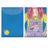 Папка-конверт на кнопці А4 Yes Smiley Girl 491882 (5056137175901)(SC)