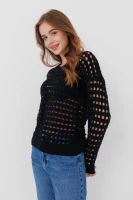 Пуловер однотонний жіночий Femme 1016 One Size Чорний (2000989871149D)  Фото №1