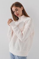 Джемпер однотонний жіночий Femme 1017 M Білий (2000989871286D)  Фото №1