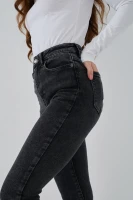 Джинсы Slim Fit женские On me 3103 baza 32 Темно-серый (2000989542063D)  Фото №1