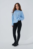 Джинси Slim Fit жіночі On me 2856 baza 32 Чорний (2000989492214D)  Фото №0