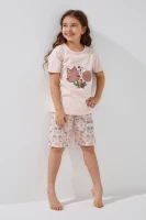 Піжама для дівчинки Mini Moon 6374 110 см Персиковий