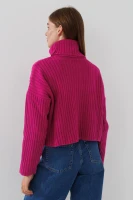 Джемпер однотонний жіночий Femme 1013 One Size Малиновий (2000989871088W)  Фото №3