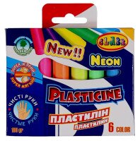 Пластилин &quot;CLASS&quot; &quot;Чистые руки&quot; 6 цв. / 7630 / NEON 100г. (8591662763003)(SC)