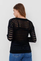 Пуловер однотонний жіночий Femme 1016 One Size Чорний (2000989871149D)  Фото №3