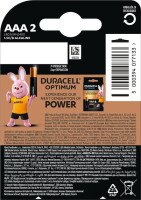 Батарейки DURACELL Basic 77133 AAA1.5V LR03 2 шт на блістері  Фото №0