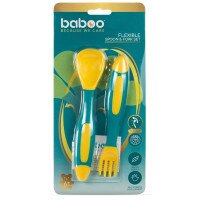 Набір гнучких ложок і виделок BABOO 10-037 від 6 місяців Бірюза (5057778100376)  Фото №3