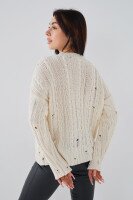 Джемпер однотонный женский Femme 1002 One Size Молочный (2000989870630D)  Фото №3