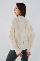 Джемпер однотонний жіночий Femme 1002 One Size Молочний (2000989870630D)  Фото №3