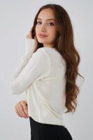Пуловер однотонний жіночий Park karon 10284 One Size Білий (2000989250074D)  Фото №1