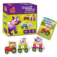 Гра розвиваюча з липучками &quot;Веселий фермер&quot; Vladi Toys VT2100-13  Фото №0