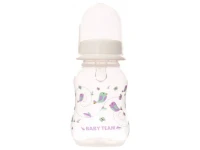 Пляшка з талією і силіконової соскою, 125 мл, 1111 білий BABY TEAM (2000903612698)