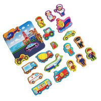Набір магнітів з дошкою &quot;Transport&quot; Vladi Toys RK2090-04 (5903858960364)  Фото №0