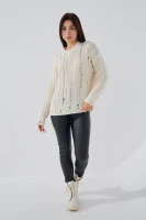 Джемпер однотонний жіночий Femme 1002 One Size Молочний (2000989870630D)  Фото №0