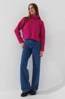 Джемпер однотонний жіночий Femme 1013 One Size Малиновий (2000989871088W)  Фото №0