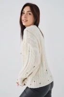 Джемпер однотонний жіночий Femme 1002 One Size Молочний (2000989870630D)  Фото №2
