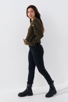 Джинси Slim Fit жіночі Karol 23321-S 34 Чорний (2000990248305D)  Фото №1