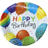 Бумажная тарелка &quot;Happy Birthday&quot; Party Хата 1502-5771 17 см 6 шт (2000990660473A)