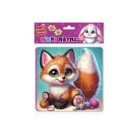 Гра розвиваюча Vladi Toys м&#039;які пазли &quot;Зайчик та лисичка&quot; VT1102-35 Різнокольоровий  Фото №0