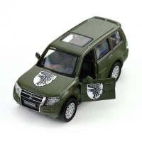 Автомодель &quot;Шевроны Героев&quot; Mitsubishi Pajero 4WD Tubro &quot;93 ОМБр&quot; TechnoDrive 250283M Темно-зеленый (6900007377188)  Фото №13