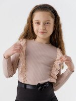 Блуза однотонная для девочки Perix 5005 152 см Бежевый (2000990479709D)(SC)  Фото №0