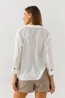 Блуза однотонная женская Esay 9526 42 Белый  Фото №3