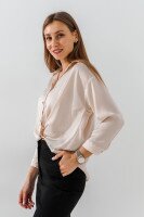 Блуза однотонна жіноча Esay 9526 42 Бежевий  Фото №3