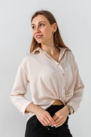 Блуза однотонна жіноча Esay 9526 40 Бежевий  Фото №1
