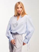 Купить Блуза однотонная женская GENUA 2667 XL Голубой Артикул: 2000999493966 Миниатюра фотографии № 3