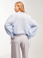 Купить Блуза однотонная женская GENUA 2667 2XL Голубой Артикул: 2000999494093 Миниатюра фотографии № 4