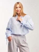 Купити Блуза однотонна жіноча GENUA 2667 3XL Блакитний Артикул: 2000999494154 Фото мініатюра № 1